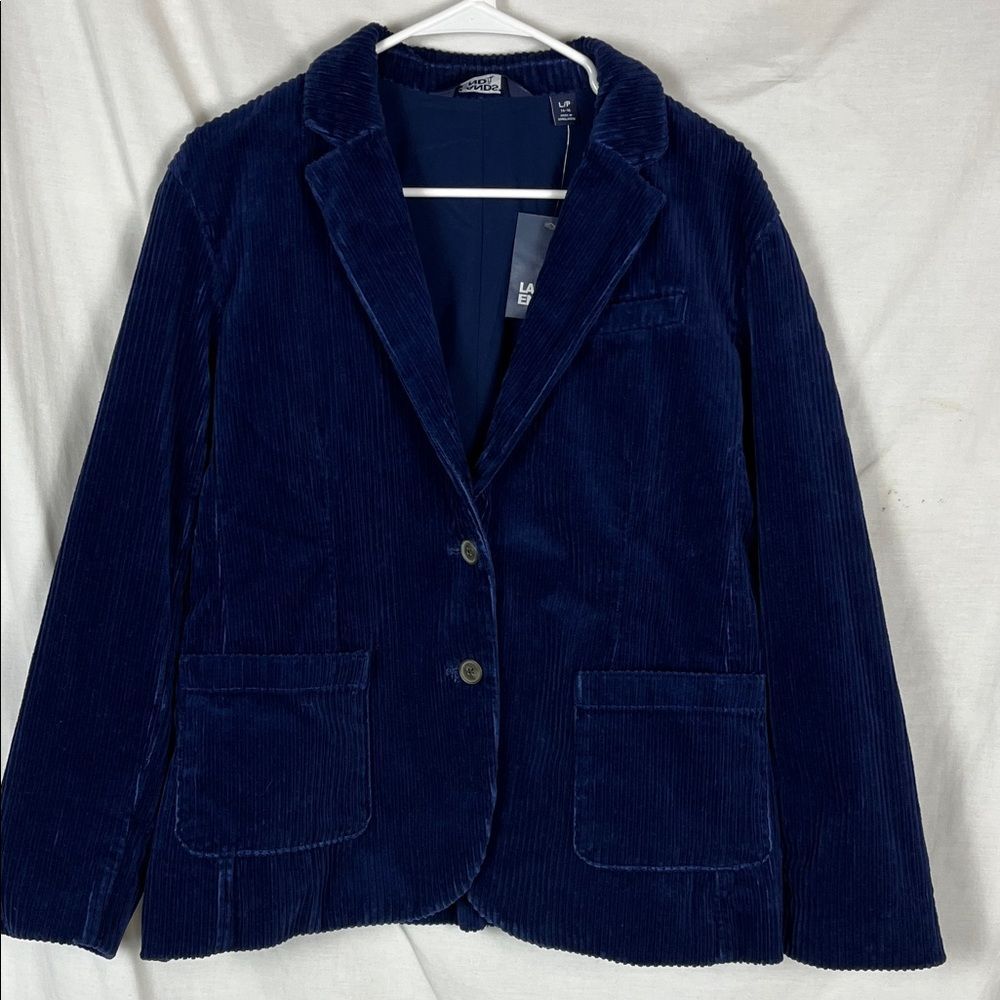 NWOT Lands' End Dark Blue Corduroy Women's Blazer Jacket